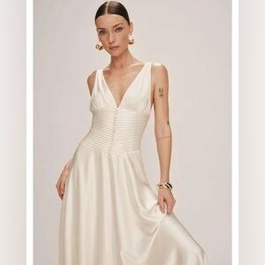 Reformation Arianwen Satin Dress NWT